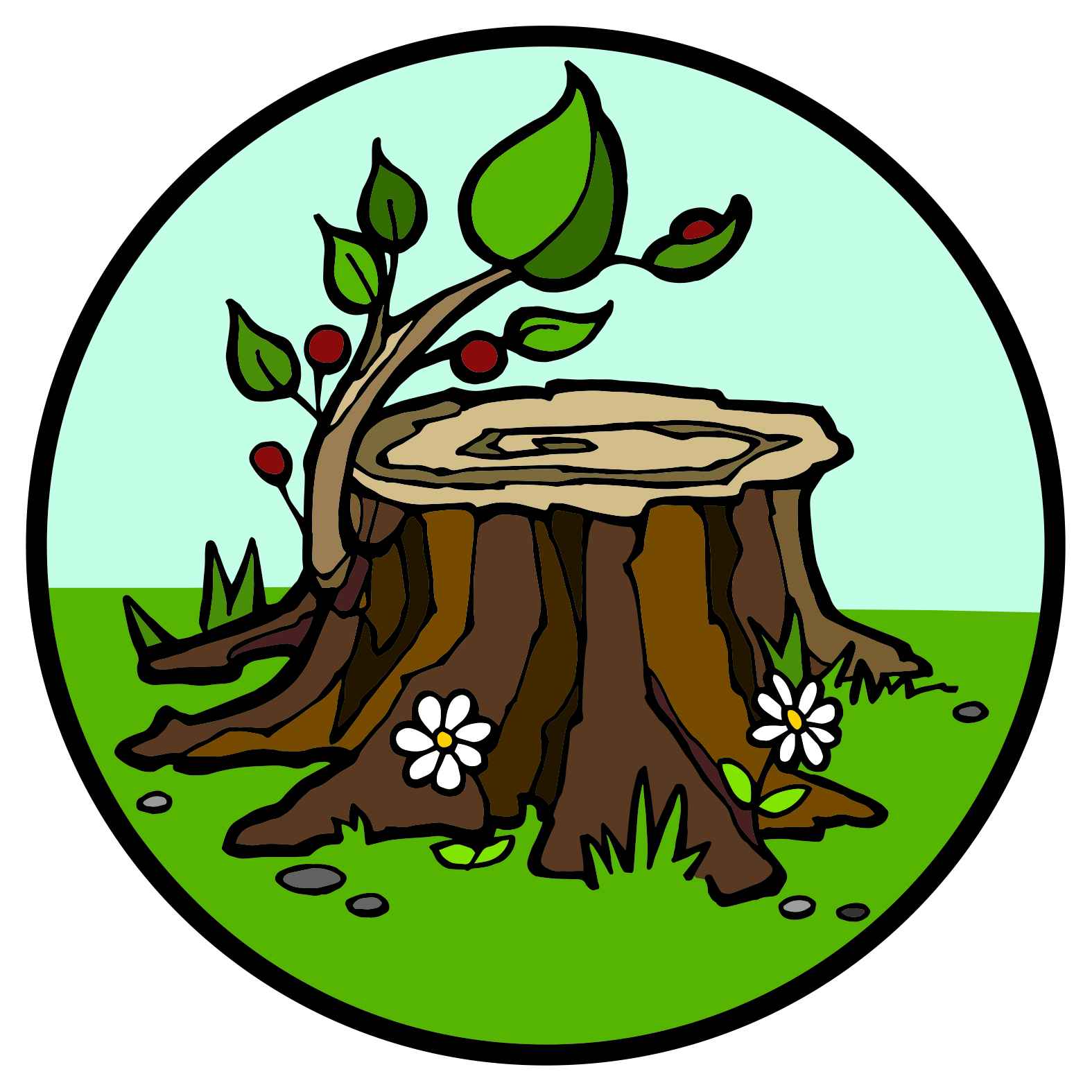 Tree stump with shoot Jesse Tree symbol