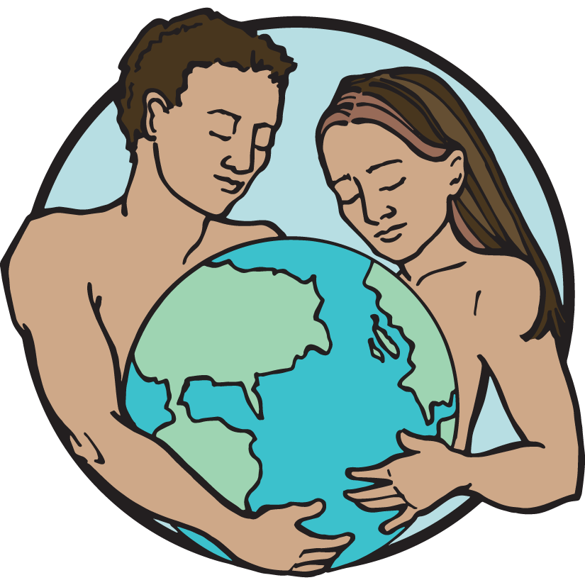 Globe and Adam and Eve Jesse Tree symbol