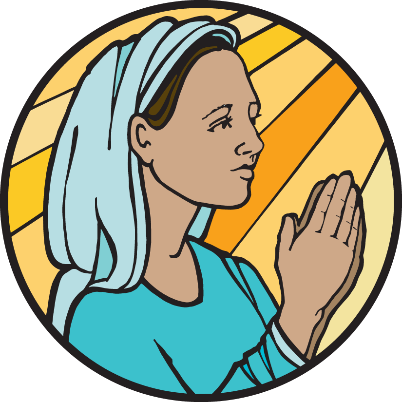 Mary praying Jesse Tree symbol